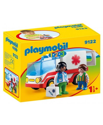 PLAYMOBIL 1,2,3: Ziekenwagen (9122)
