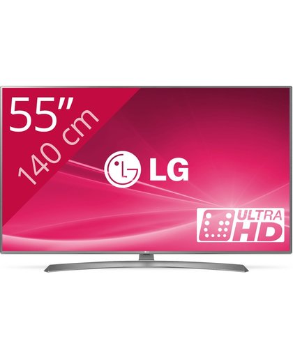 LG 55UJ670V LED TV 139,7 cm (55") 4K Ultra HD Smart TV Wi-Fi Zwart, Zilver