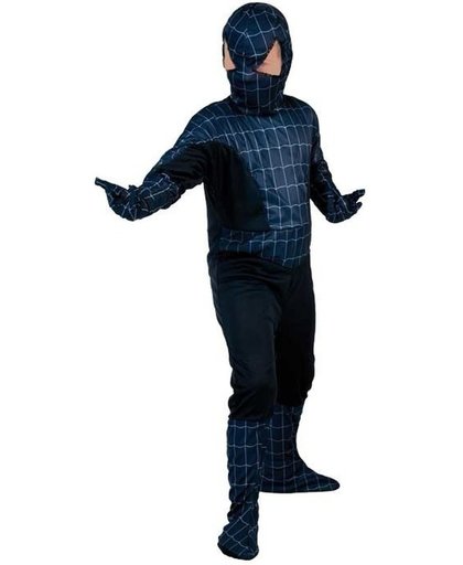 Voordelig zwarte spinnenheld kostuum voor jongens 110-122 (4-6 jaar)