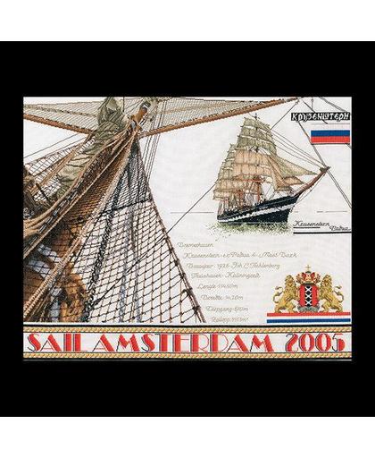 Thea Gouverneur Borduurpakket 440A Sail Amsterdam 2005 - Aida stof 100% katoen