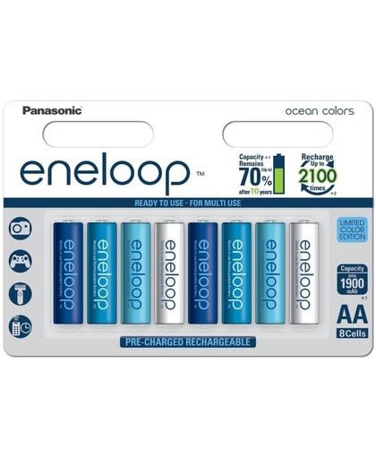 Panasonic Eneloop Ocean Pack AA 1900mAh - Limited edition - Blister 8