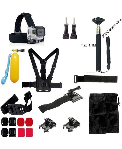 20 in 1 Outdoor Accessories Kit voor GoPro Hero 4/3+/3 en Actioncam