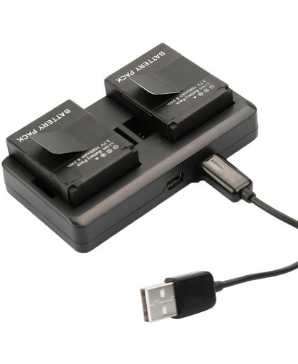 USB Constante stroom en constante spanning bescherming reislader voor GoPro HERO +4/3/3 (AHDBT-401/301/ 201), voor 2 x 1160mAh AHDBT-401 Batterijen
