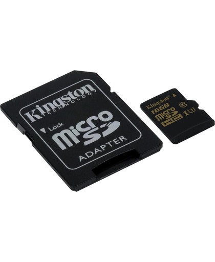 Kingston Technology Gold microSD UHS-I Speed Class 3 (U3) 16GB 16GB MicroSDHC UHS-I Klasse 3 flashgeheugen