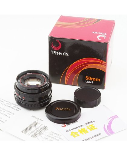 Phenix 50mm F1.7 manual focus lens Nikon systeem camera