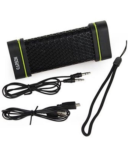 Bluetooth speaker | Earson | waterbestendig | shock bestendig | groen | goed geluid | draagbaar | compact | telefoon aansluiting | ingebouwde microfoon |