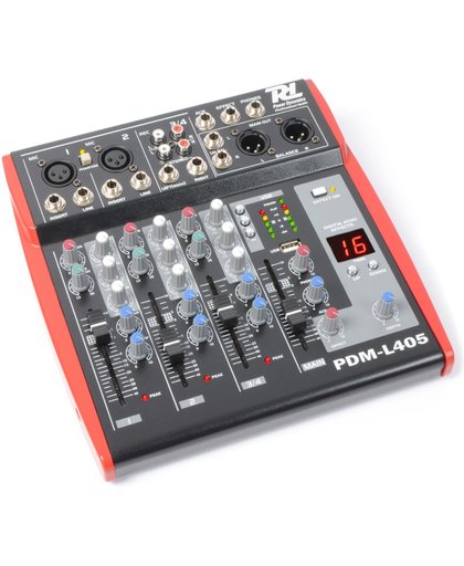 Power Dynamics Home entertainment - Speakers PDM-L405 Muziek Mixer 4-Kanaals MP3/ECHO
