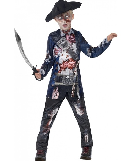 Zombie piraat kostuum voor jongens 130-143 (7-9 jaar)