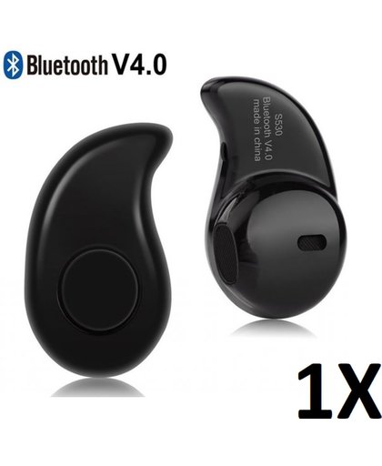 Mini Bluetooth In-ear Draadloze Headset -  Zwart - Handsfree - Geschikt voor Hardloop & Sport - Draadloos / Wireless Bereik Tot 10 Meter!