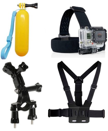 4 in 1 Accessories Kit with Chest Belt, Headstrap voor GoPro Hero 4/3+/3/2/1 en Actioncam