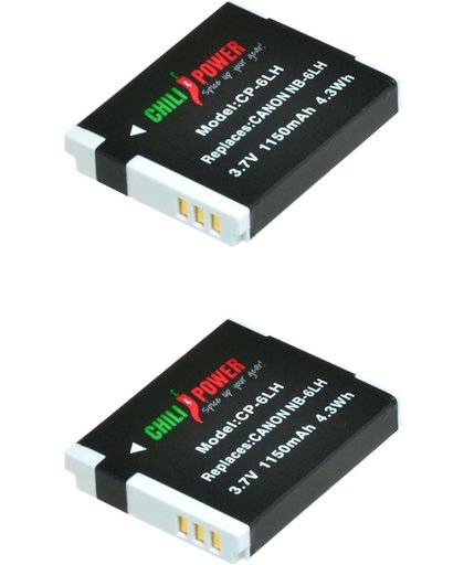 ChiliPower NB-6LH accu voor Canon - 1150mAh - 2-Pack