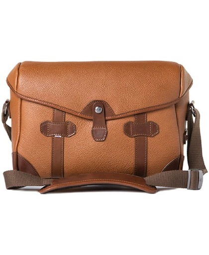 Barber Shop Pageboy - Small Messenger Grained Brown Leather