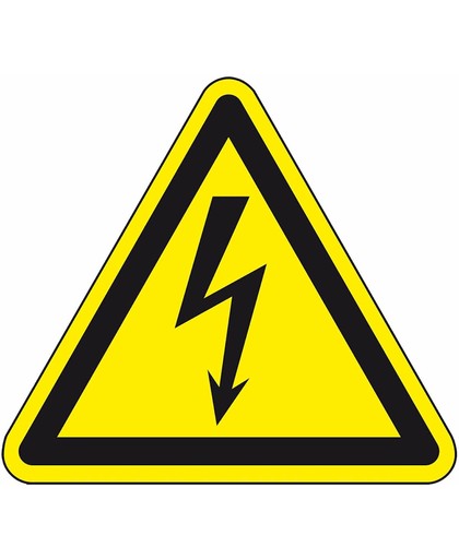 Waarschuwingssticker 'Waarschuwing voor elektrische spanning', ISO 7010, SL 300 mm