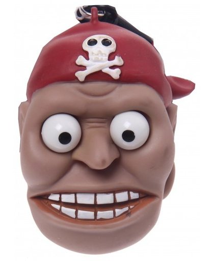 Eddy Toys sleutelhanger piraat rood 9 cm