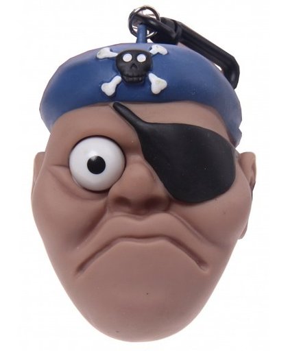 Eddy Toys sleutelhanger piraat blauw 9 cm