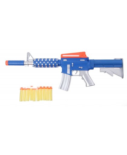 Eddy Toys pistool blauw 53 cm
