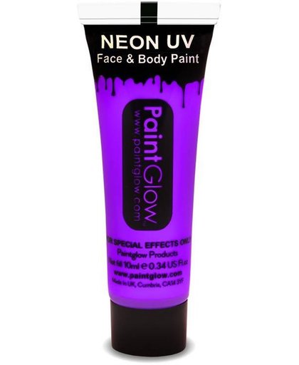 Paintglow - Face & body paint - Neon lichtblauw - 10ml