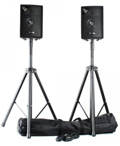 Set van twee 6 inch SkyTec SL6 speakers op standaards