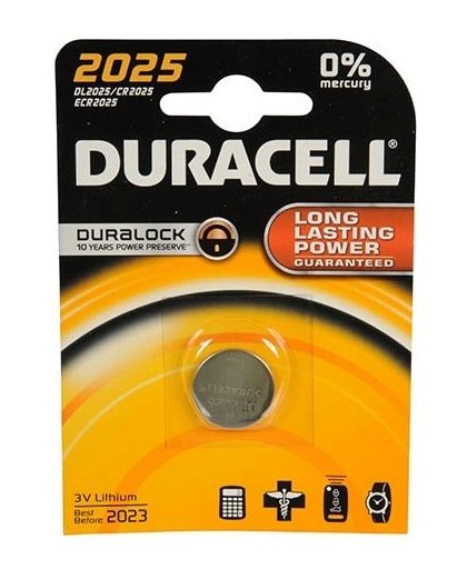 Duracell Professional Lithium knoopcel batterij CR2025 3V