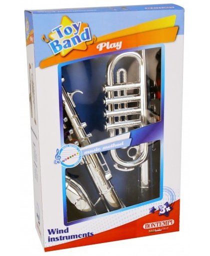 Bontempi Trompet en Saxofoon 4 toetsen Zilver 37 cm