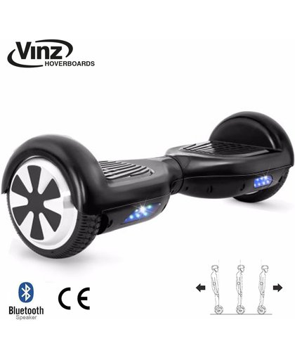 Vinz Hoverboard incl. Bluetooth Boxen & LED 6,5 Inch - Mat Zwart