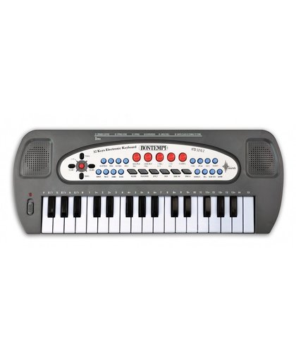 Bontempi Elektronisch keyboard 32 mini toetsen grijs 40 cm