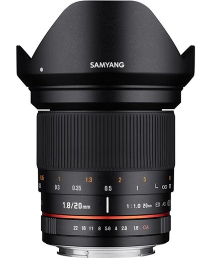 Samyang 20mm - F1.8 ED AS UMC - Geschikt voor Canon