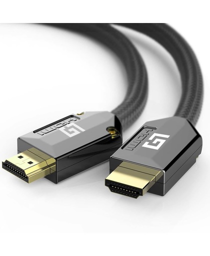LifeGoods HDMI Kabel 1.4 Gold Plated - High Speed Cable - 10.2GBPS - Full HD 1080p - 3D - 4K (30 Hz)- Ethernet - Audio Return Channel - HDMI naar HDMI - Male to Male - Voor TV - DVD - Laptop - Tablet - PC - Beeldscherm - Beamer - 5 Meter - Extra Lang
