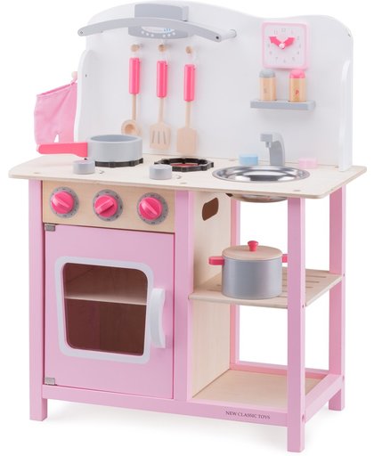 New Classic Toys - Kinderkeuken - Bon Appetit - Roze - Aanrechthoogte is 46 centimeter