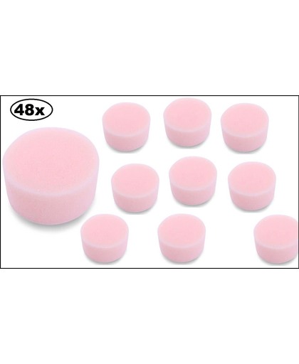 48x Smink spons roze