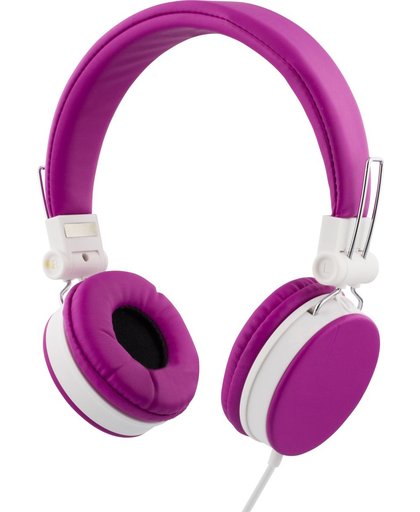 STREETZ HL-225 Opvouwbare On-ear hoofdtelefoon met microfoon & Noise reduction roze-wit