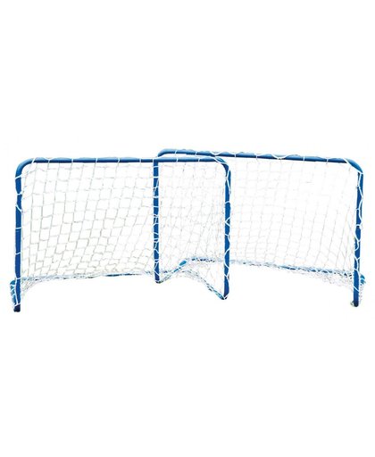 Penalty Zone set voetbaldoelen 78 x 56 x 45 cm blauw