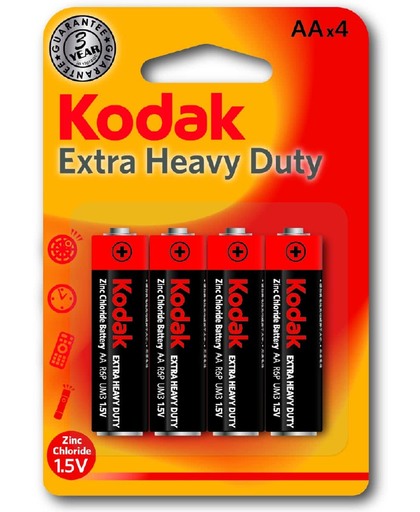 Batterij AA Batterijen Kodak Extra Heavy Duty Goede kwaliteit Batterijen - Gratis Verzending - Penlite - 4 Stuks