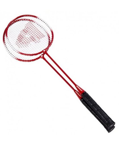 Donnay Badmintonset staal rood per set