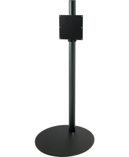 Cavus zwarte vloerstandaard met zwarte voet voor TV's tot 55 inch - 150 cm hoog