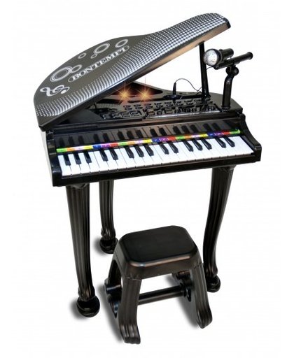 Bontempi Toy Band grand piano 37 toetsen met stoel zwart
