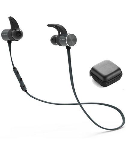 Draadloze waterafstotende Bluetooth oortjes + bescherm etui: in-ear headphones | sport oordoppen | earbuds | koptelefoon | geschikt voor o.a. Apple iPhone / Samsung Galaxy