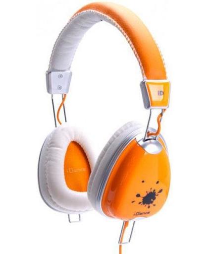 iDance FUNKY 300 Hoofdband Stereofonisch Bedraad Oranje, Wit mobiele hoofdtelefoon
