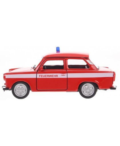 Goki brandweer Trabant 601 rood 11 cm
