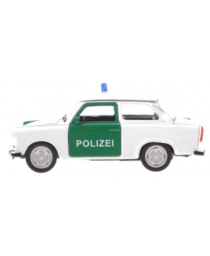 Goki politie Trabant 601 wit/groen 11 cm