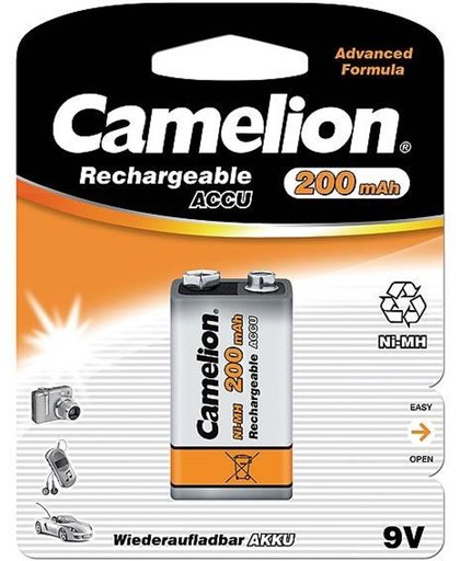 Camelion NH-9V200BP1 Nikkel Metaal Hydride 200mAh 9V oplaadbare batterij/accu
