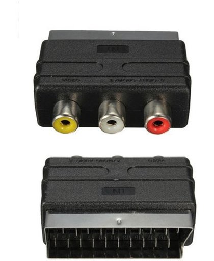 Scart Naar Tulp Composiet AV Kabel Adapter - Scart Audio Video RCA Converter
