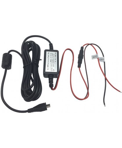 Voedingskabel 12V naar 5V MINI USB voor dashcam / Mini USB aansluiting / 3 meter