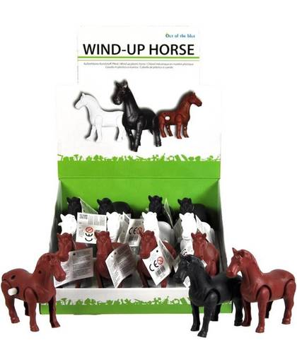 12 STUKS | Wind-Up-Horse, lopende opwindbaare paarden (Traktatie / Uitdeelcadeau)