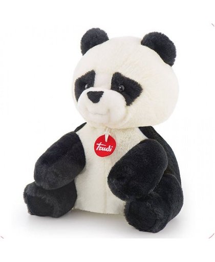 Trudi opwarmknuffel panda 26 cm zwart/wit