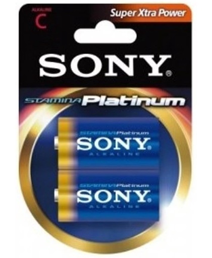 Sony 2x C Stamina Platinum Alkaline 1.5V niet-oplaadbare batterij