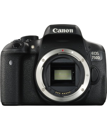 Canon EOS 750D SLR camerabody 24.2MP CMOS 6000 x 4000Pixels Zwart