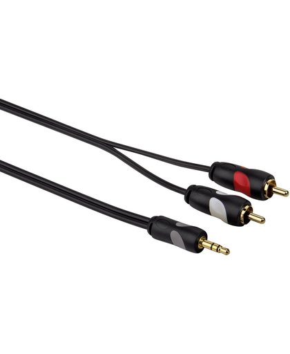 Thomson audio kabel 3.5mm jack - 2 cinch verguld 2m