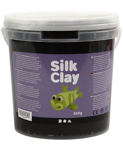 Silk Clay, zwart, 650 gr