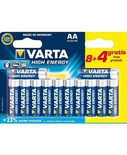 Varta High Energy AA Alkaline 1.5V niet-oplaadbare batterij